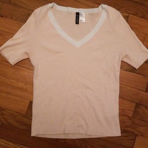 Pink top v neck size medium